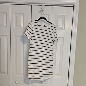 SHEIN Black and White Sheath Midi Dress